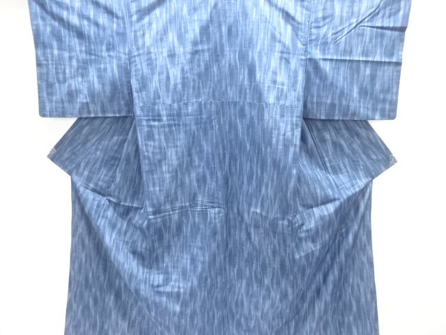 JAPANESE KIMONO / ANTIQUE KIMONO / SILK / TSUMUGI / WOVEN WAVY STRIPE